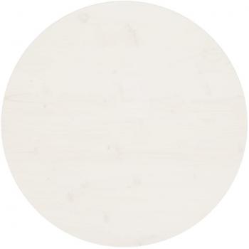 Superficie de mesa madera maciza de pino blanco Ø70x2,5 cm