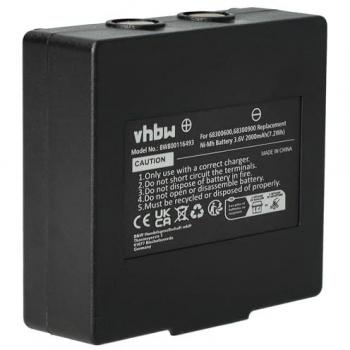 Pile NiMH 2000 mAh 3,6 V – Compatibilité Hetronic 900