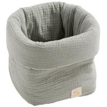 Panier de rangement double gaze sauge