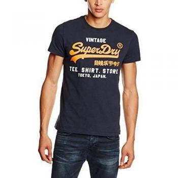 SUPERDRY Shirt Shop Duo Tee, Camisa de Pijama para Hombre, Azul