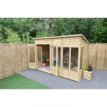 Oakley Pent Summerhouse - 10x6 / No Installation / With Base