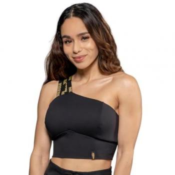 Nebbia Intense Asymmetric Sports Bra Black/Gold M