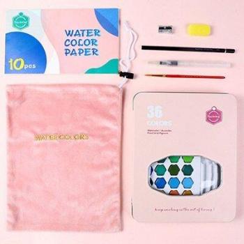 Palette Métallique Solide Aquarelle 36 C