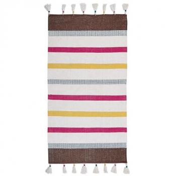 Hand Woven Rectangular Cotton Rug 80 x 150 cm