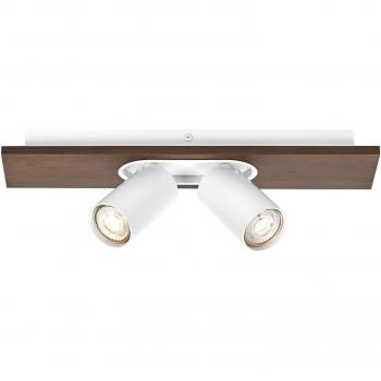 LEDVANCE - decor spot mercury, 2 x 3,4W, 460lm, Holzoptik, weiß