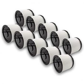 Filtro de Aire Plisado 10 Unidades, Compatibilidad con Budget WVC-1600 – Color Blanco – Modelo VHbw