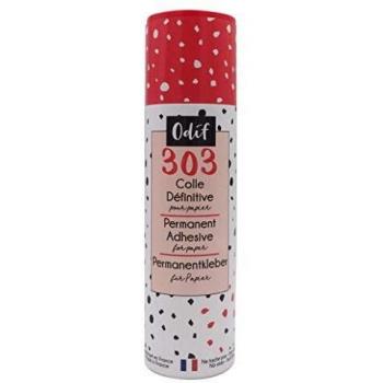 Colle Définitive 303 d’Odif – Spray 250 ml, Transparente, Créations DIY