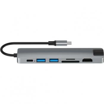 Profi USB‑C 7‑faches Hub – 4K HDMI-Ausgabe, 2 USB 3.0 Ports, 100 W Power Delivery, SD/TF Lesegerät