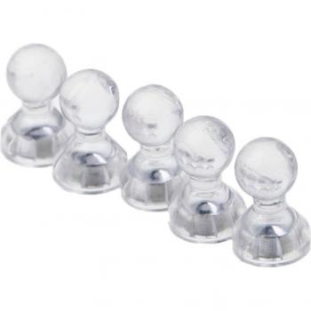 6pcs Transparent Magnetic Push Pins - Suitable for Fridge, Calendars, Whiteboards, and Maps