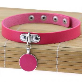 Choker Luna Rosa Rotondo Trasparente