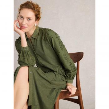 Robe verte brodée White Stuff Rua40