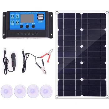 Panel Solar 100W con Controlador de Carga 12V