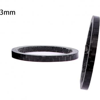 Accessoires de vélo en fibre de carbone avec barre de poignée 286mm, rondelles et anneau de casque 1-1/8 pouces