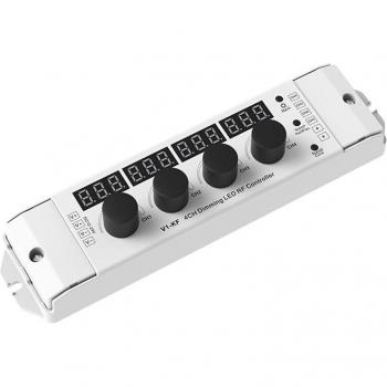 V1-KF 12V-24V Knob 4 Channel LED Dimmer RF Controller