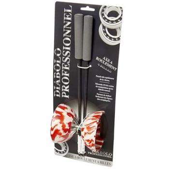 Diabolo Moucheté Rouge et Blanc Megagic