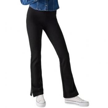 Ysabel Mora - Pantalones estilo recto y liso negro