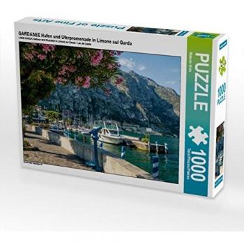 Puzzle Gardasee: Hafen und Uferpromenade in Limone sul Garda mit 1000 Teilen von Calvendo, Abmessungen: 64 x 48 cm, Foto-Puzzle mit Bild von Melanie Viola
