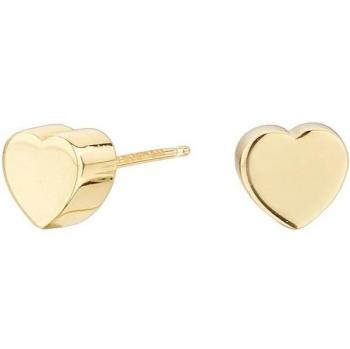 Pendientes Cube de plata chapada en oro en forma de corazón 3D ITEMPORALITY