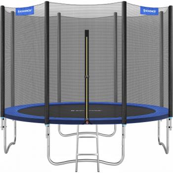 Songmics Trampoline Extérieur Enfant 305 cm Filet Bleu Sécurité