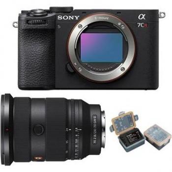 Cámara Sony A7CR Negro con Lente Sony FE 24‑70mm F2.8 G M II y Batería Kingma 2000 mAh NP‑FZ100