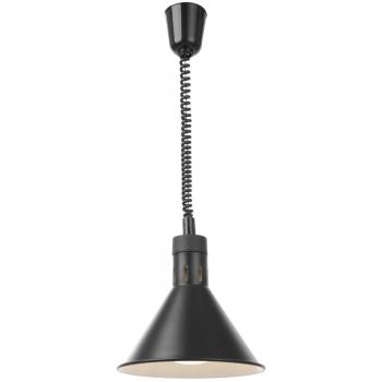 Scaldavivande cilindrico con lampada infrangibile, nero