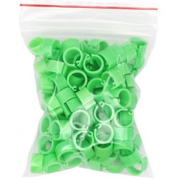 Anneaux en plastique pour oiseaux, diamètre intérieur 8mm, 100 pièces, clip de colombe, 10 couleurs