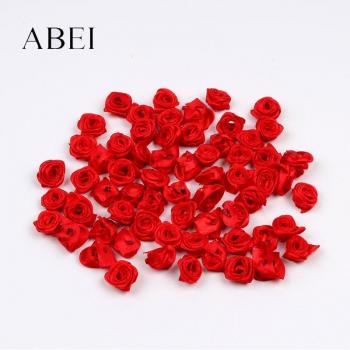 100pcs 15mm Mini Red Silk Rose Flower Heads for Wedding Decor