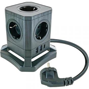Schwaiger Steckdosenleiste 7xSchuko+2x USB, 1,8m