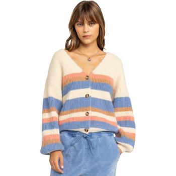 Roxy Marble Tiles Stripe Strickpullover parchment S Damen