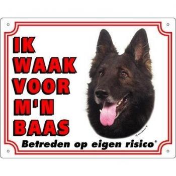 Waakbord Groenendaeler - Groot formaat