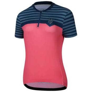 Protective Stylisches funktionelles Damenfahrradtrikot Farbeblock Blau Pink Größe 42