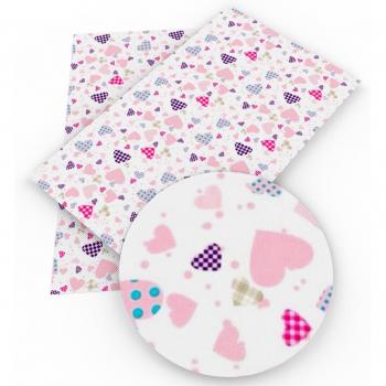 Valentinstag Herz Druck Kunstleder 30x140cm