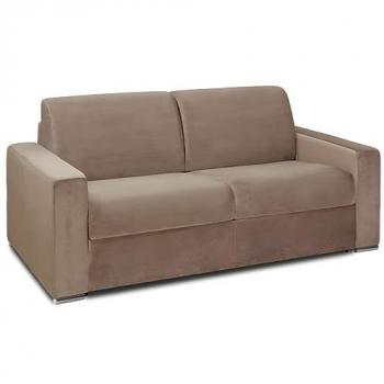 Calico Comfort 2 Posti Ribaltabile – Divano Letto Beige, 120cm di Lato, 18cm di Materasso Memory Velluto