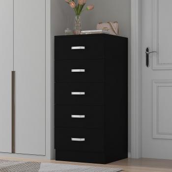 Tunis 5 Drawer Chest of Drawers Matt Black