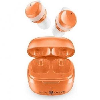Music Sound Cuffie Cellularline Bluetooth FLOW, 25h, Arancione