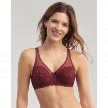 Dim Paris Generous Essentiel Sports Bra - Bordeaux - Female 100