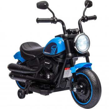 HOMCOM Kindermotorrad Elektrofahrzeug für Kinder 1,5-3 Jahre mit abnehmbaren Stützrädern
