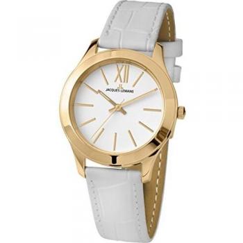 Jacques Lemans Damen Uhr „Rome“ – Quarz, analog, Lederarmband, 1‑1840ZK