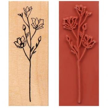 Tampon en caoutchouc vintage plantes d'herbe