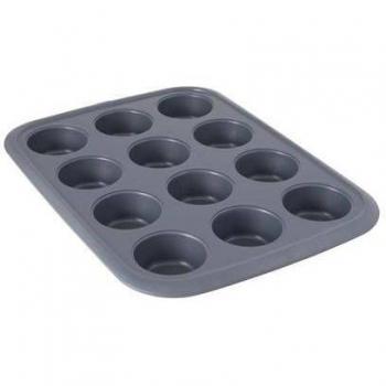 BergHOFF Non-Stick 12-Cup Muffin Pan - Gem Collection - Grey