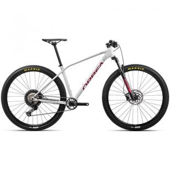 Orbea Alma H30 2023 Hardtail Mountainbike - Wit Grijs en Metallic Rood