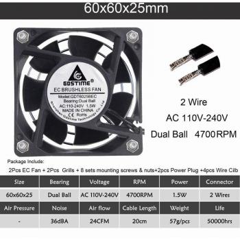 Gdstime EC Brushless Fan 80mm
