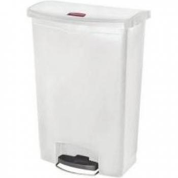 Step-On Bin with 87L white storage capacity 500 x 410 x 825mm