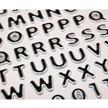 Pegatinas de Espuma - Letras Metálicas - 92 Pegatinas
