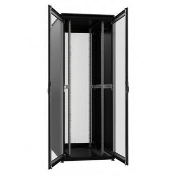 Armadio Rack 19'' 800x1000 42U Nero con Porta Grigliata Doppio Battente