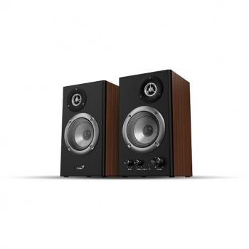 Genius SP-HF1200B, Reproduktory, 2.0, 36W, 3,5mm Klinke, Holz, braun-schwarz