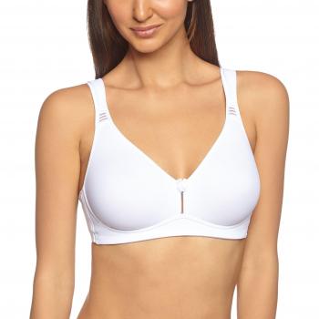 Sassa - Sujetador deportivo sin aros para mujer, Blanco, talla 75D