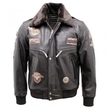US Air Force Infinite Leather Bomber für Herren, Braun 4XL
