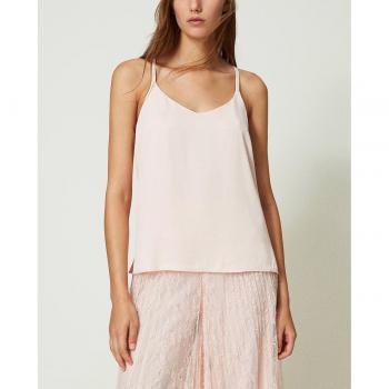 Top de tirantes de raso Twinset