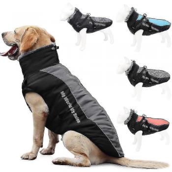 Manteau Chaud Automne-Hiver pour Chiens de Grand Poids – 6XL, Blanc avec Reflets
